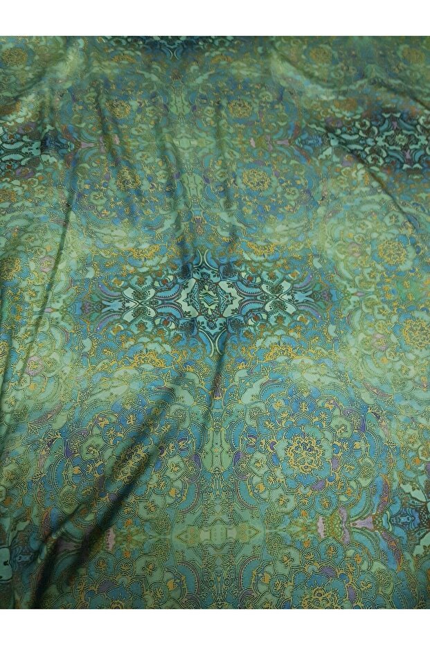 قماش حرير ساتان منقوش بطول 150 سم - 5