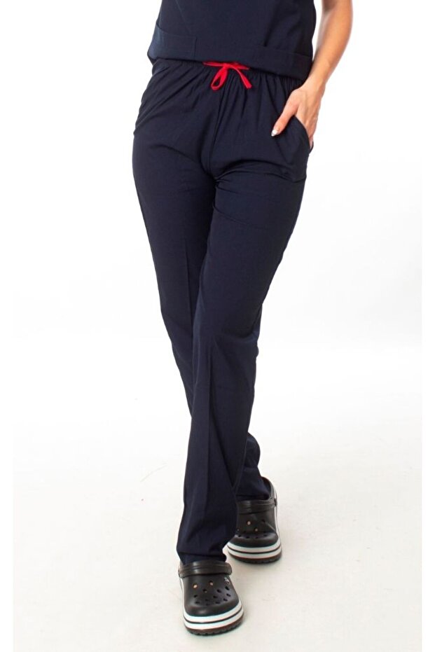Navy Blue Premium Fabric Lycra Surgical Doctor Nurse Uniform Single Bottom
