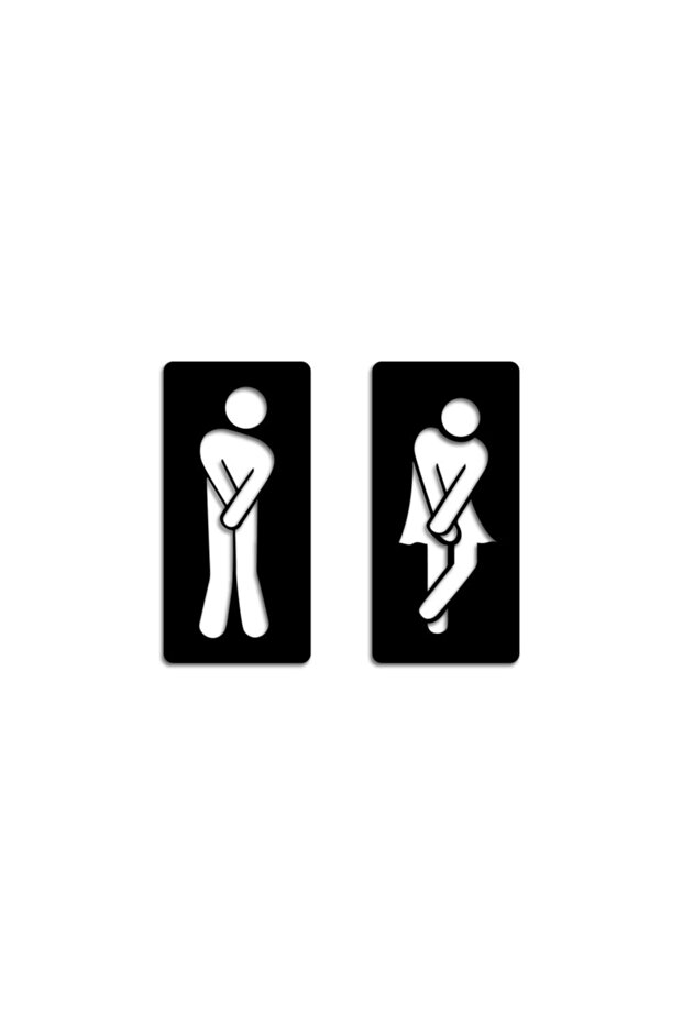 Humorous Wooden Wc Toilet Door Diverter Sheet