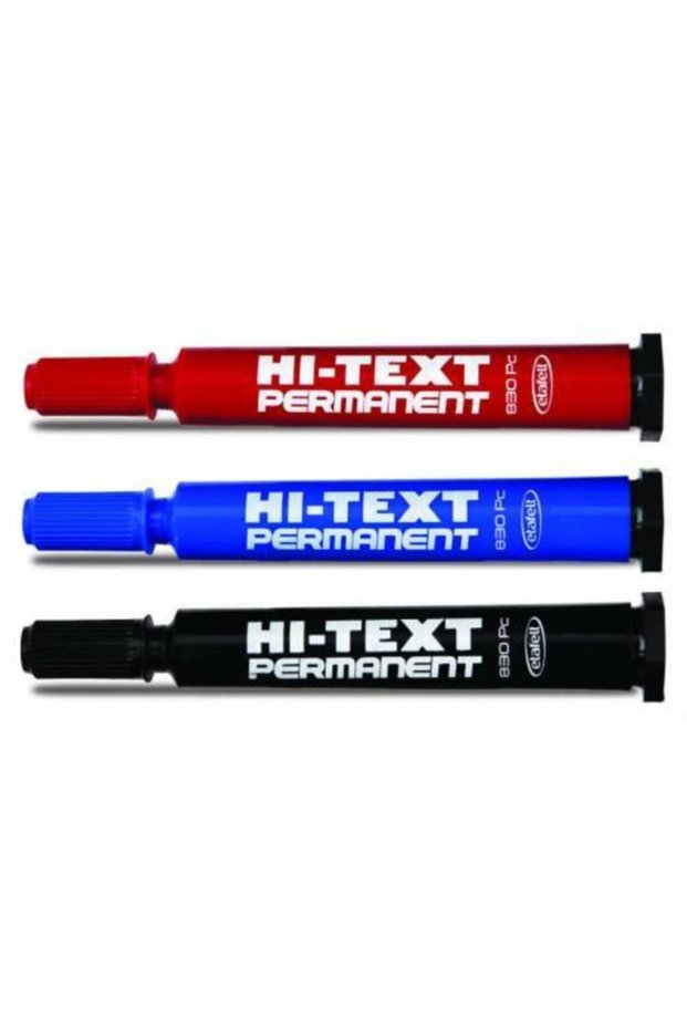 Hi-text 830 Pc Cut Tip Permanent Marker Parcel Pen 3 Colors
