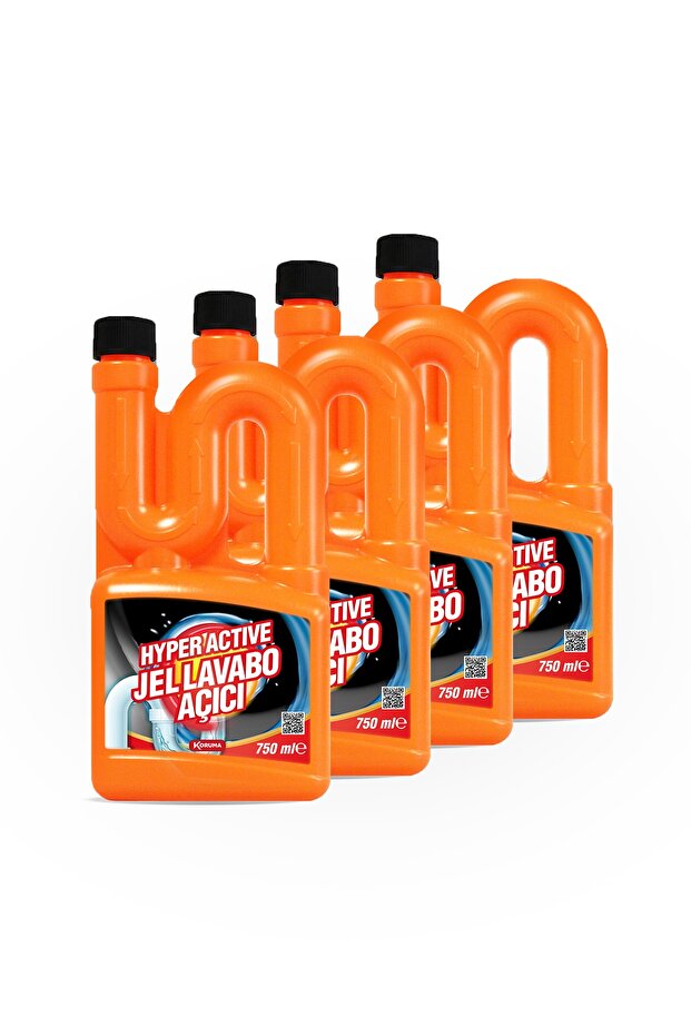 Hyper Active Jel Lavabo Açıcı 750 Ml - 4`lü Paket - 2