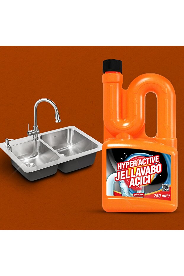 Hyper Active Jel Lavabo Açıcı 750 Ml - 4`lü Paket - 3