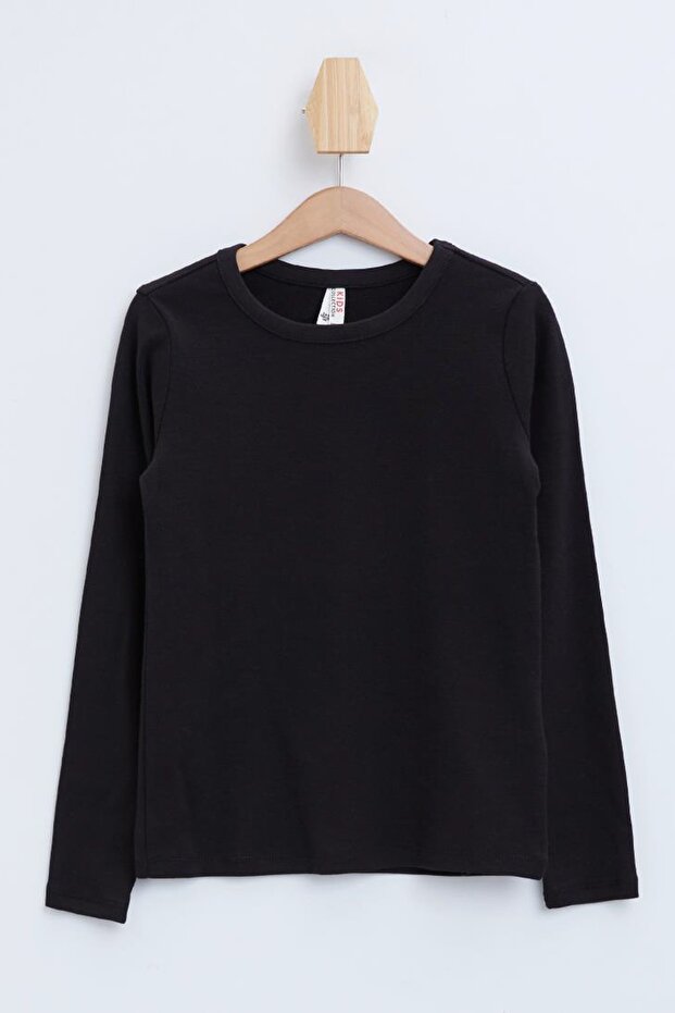 Kız Çocuk Basic Uzun Kollu Tişört - 4