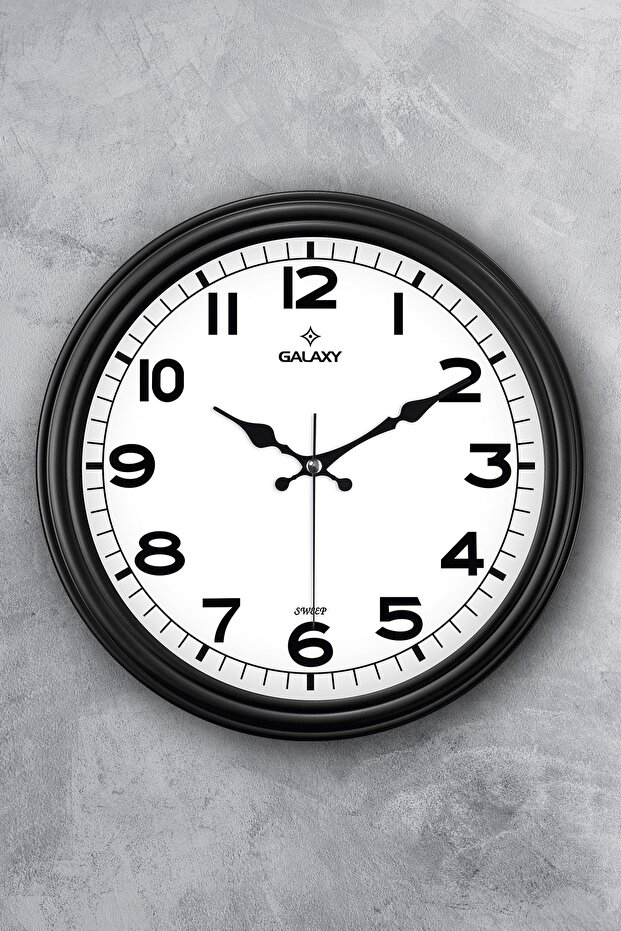 Decorative Real Glass Silent Mechanism Wall Clock 31 cm