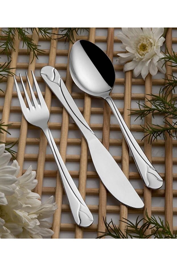 Tulip Model 77 Piece Spoon Fork Knife Serving Set - 1