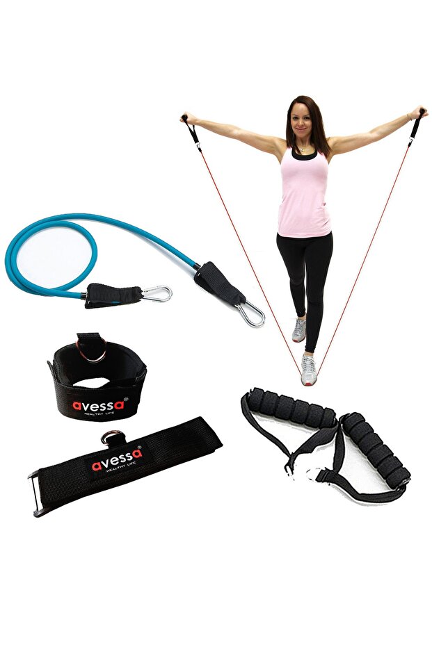 Latex-9 Resistance Rubber Hand and Foot Apparatus Set