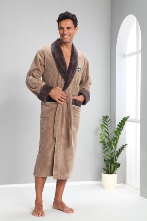 Erkek Bej Bornoz - 1