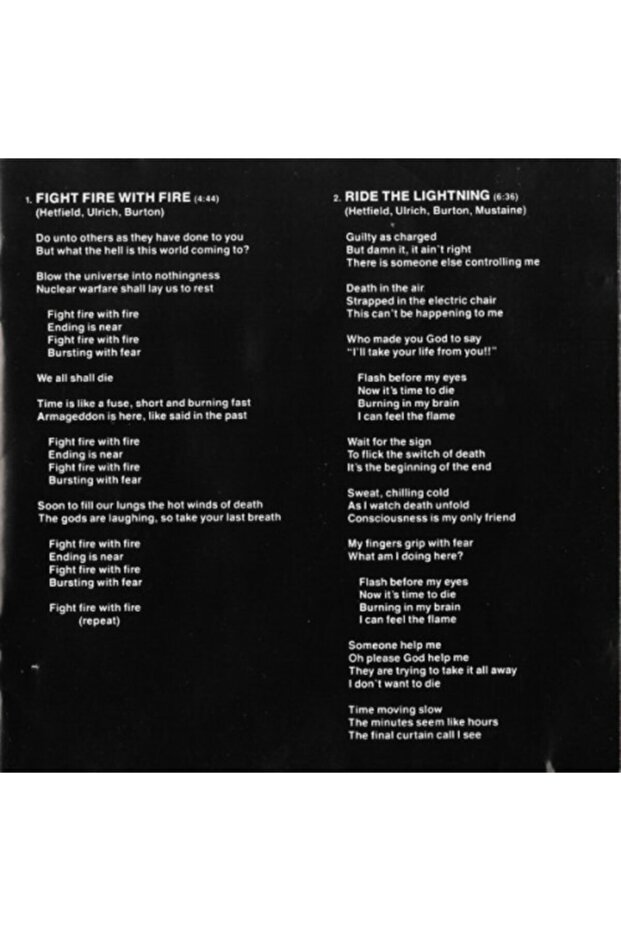 Metallica - Ride The Lightning / Cd - 3