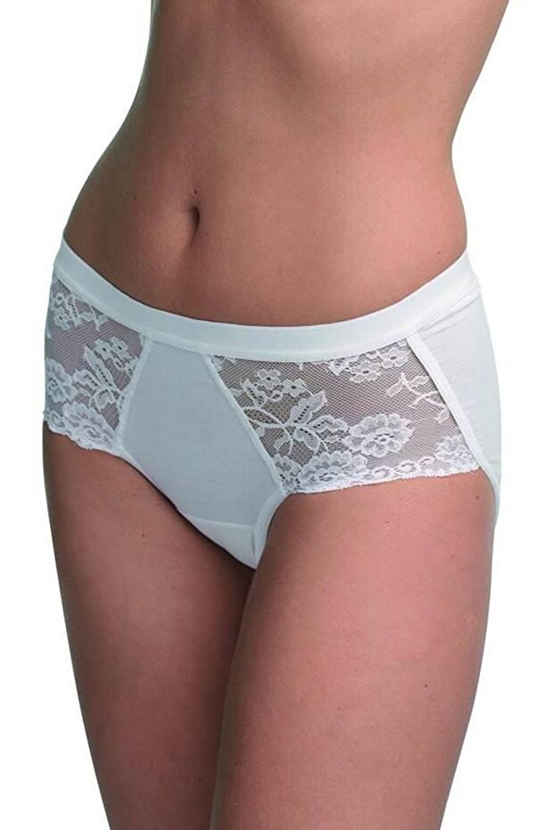 Women's White High Waist Lace Panties