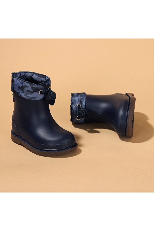 Men's Navy Blue Kids Igor W10212 Bimbi Camo Waterproof Rain Snow Boots