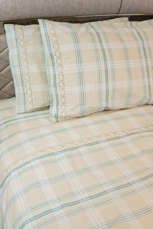 Single Plaid Duvet Cover Set