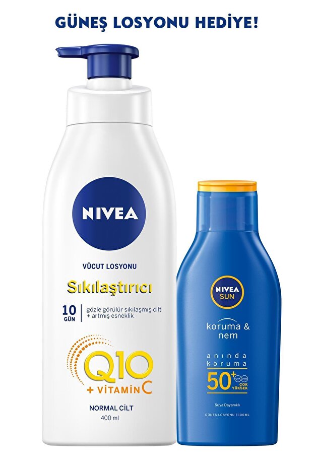 Q10 Sıkılaştırıcı Vücut Losyonu 400 Ml+güneş Losyonu Spf50 100 Ml - 1
