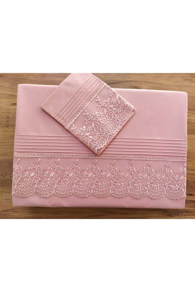 Powder Lina Ribbed Dowry Double Duvet Cover Set