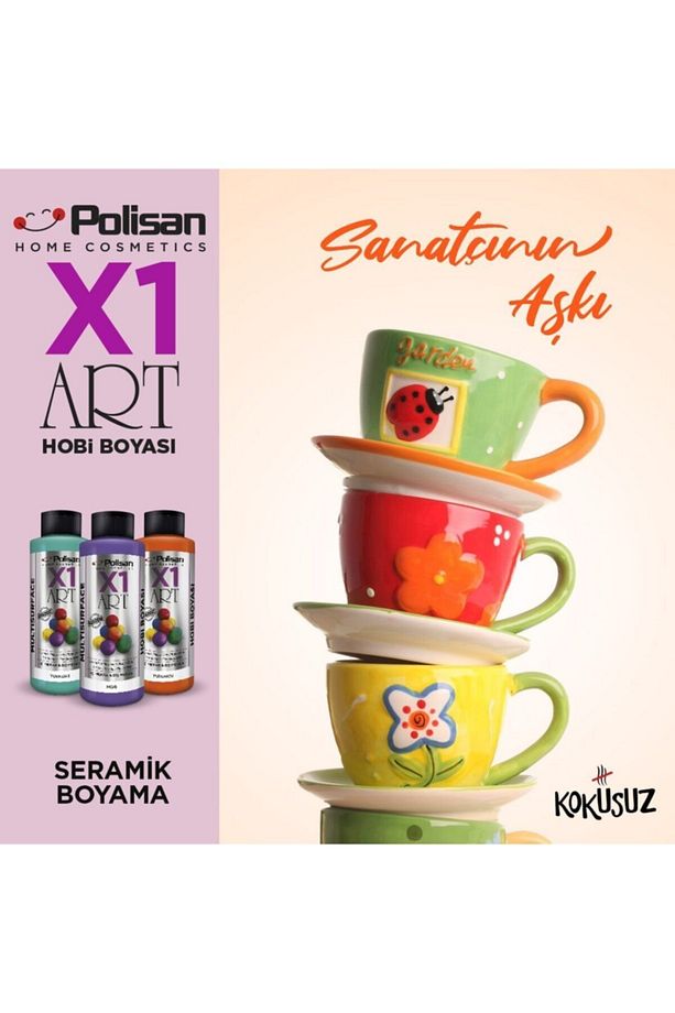 X1art Multisurface Hobi Boyası 120ml - 0016 Sarı - 6