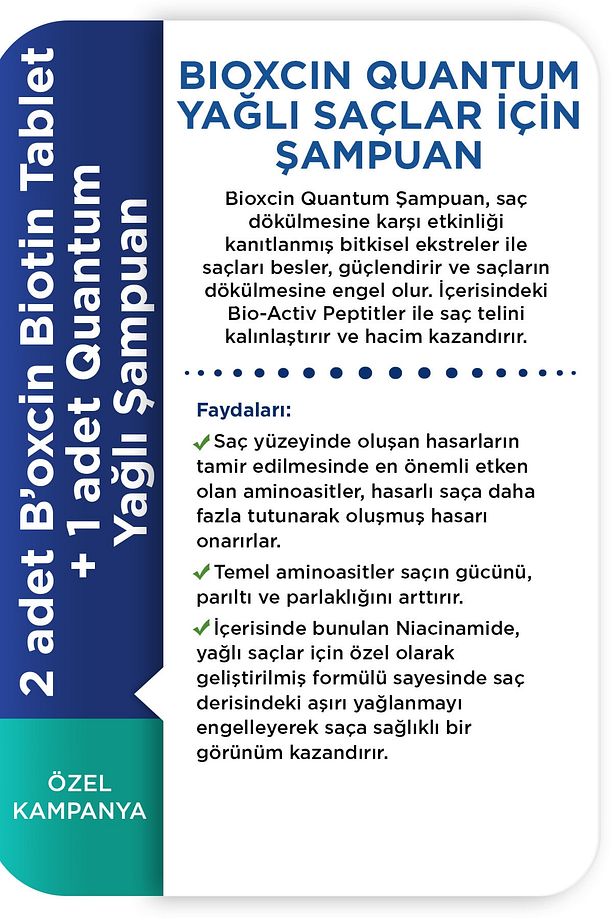 Bıoxcın Bıotın 5000 Mcg 60 Tablet + Quantum Şampuan 100 Ml - 7