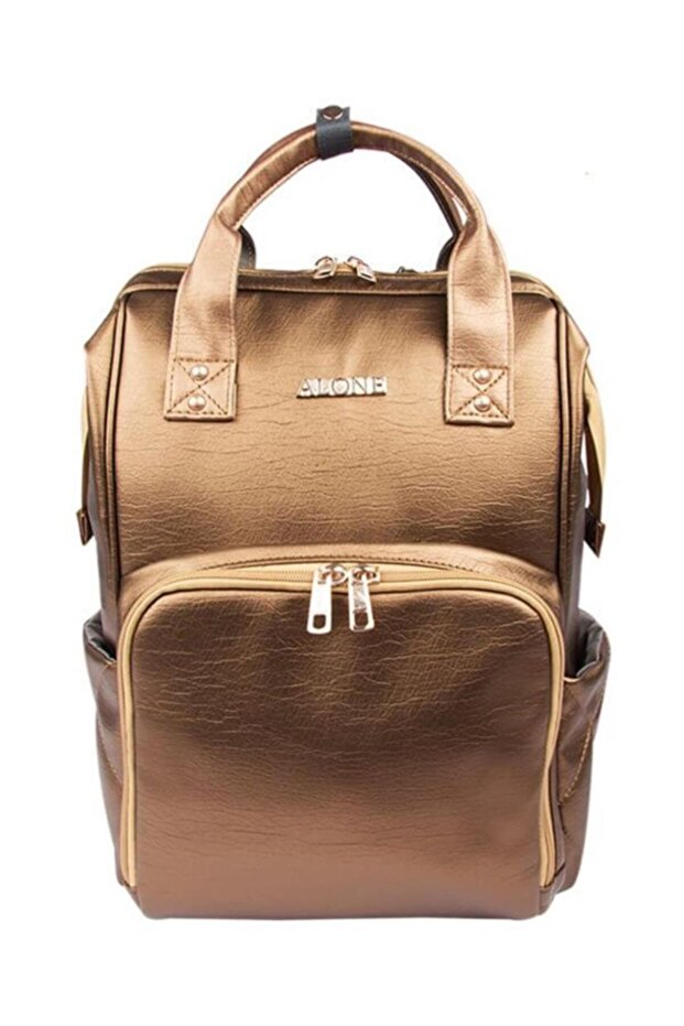 Vegan Leather Mother Baby Care Bag-9350 Bronze