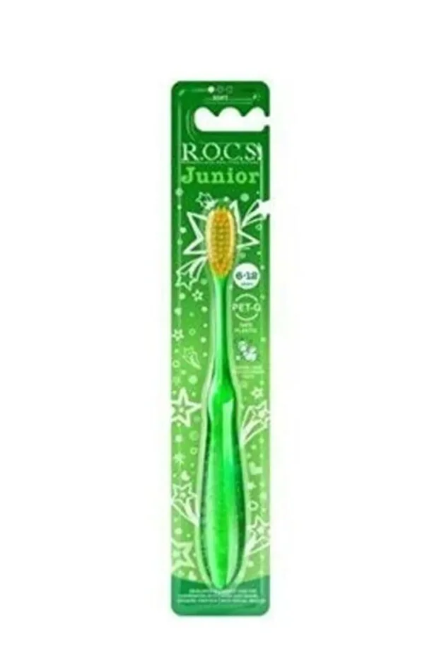 Rocs Junior Diş Fırçası Yumuşak / Soft 6-12 Yaş Yeşil Renk - 1