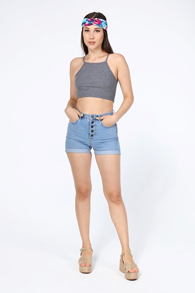 بوستير أساسي قصير مع حزام حبل - 1