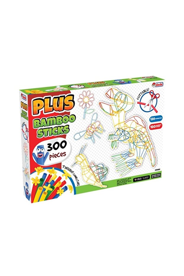 03680 Dede, Plus Bamboo Sticks - 300 Pieces
