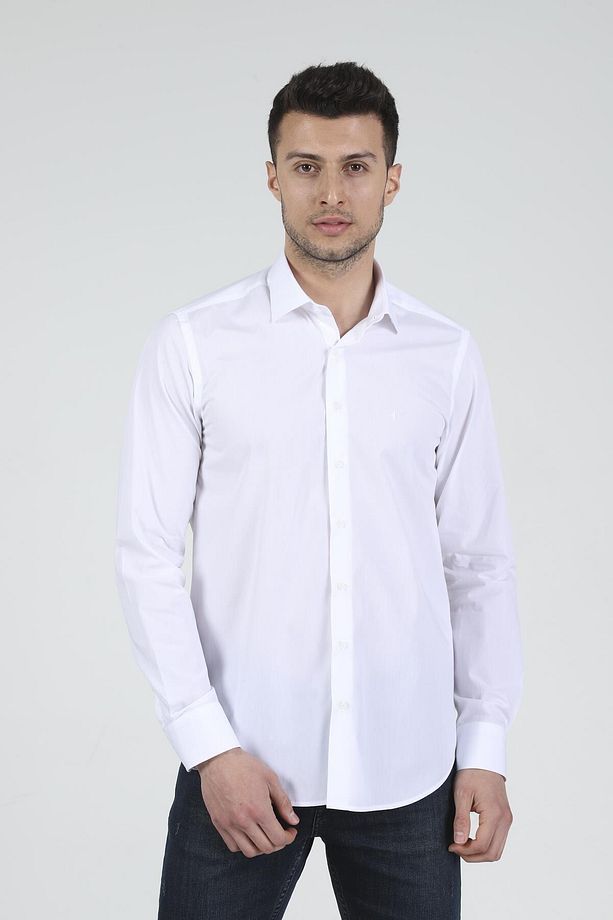 Slim Fit Uzun Kollu Erkek Gömlek 360-db02 - 1