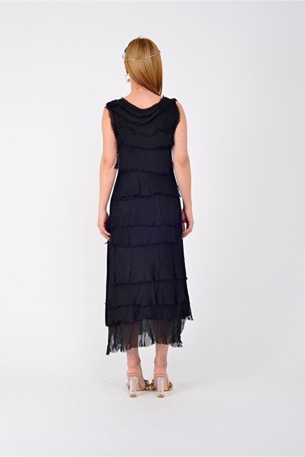 2031 Kat Kat Ipek Elbise - 3