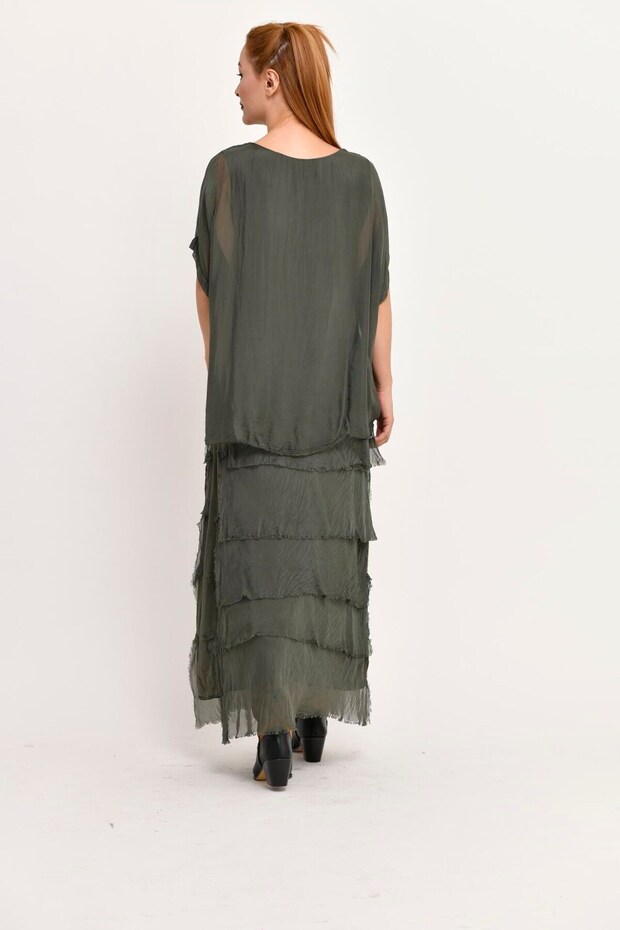 2388 Kat Kat Ipek Elbise - 3