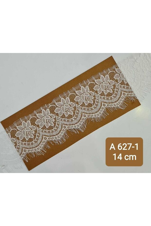 دانتيل ملتحي (كود 627-1) عرض 14 سم طول 3 متر أسود - إكرو
