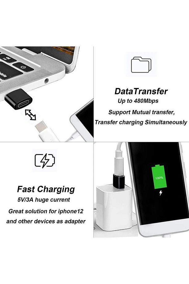 Usb To Type-c 3.0 Veri Aktarımı Otg Çevirici Usb'den Type-c'ye Dönüştürücü Adaptör Yüksek Hızlı - 4