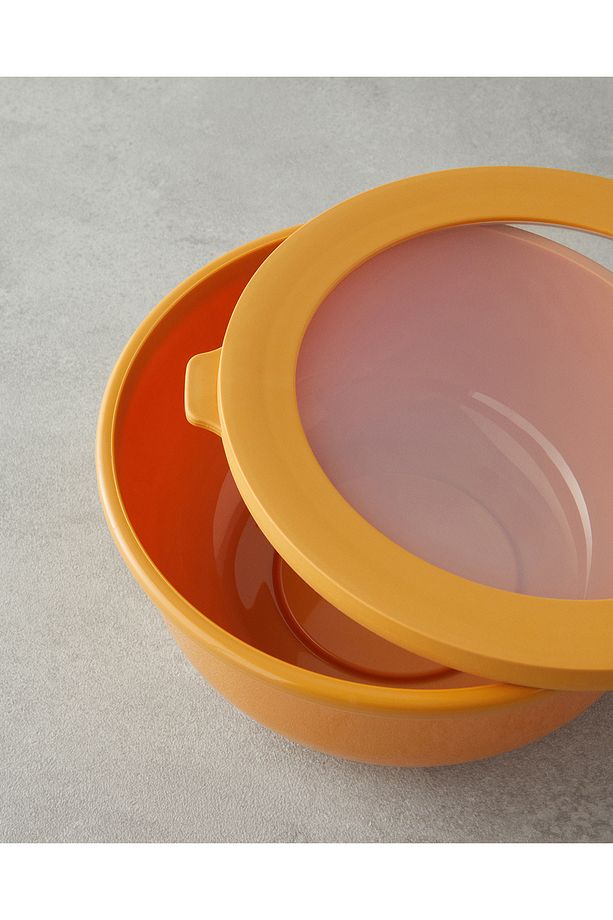 Sara Plastik 3'lü Saklama Kabı 1,5 + 2,5 + 4 lt Sarı - 4