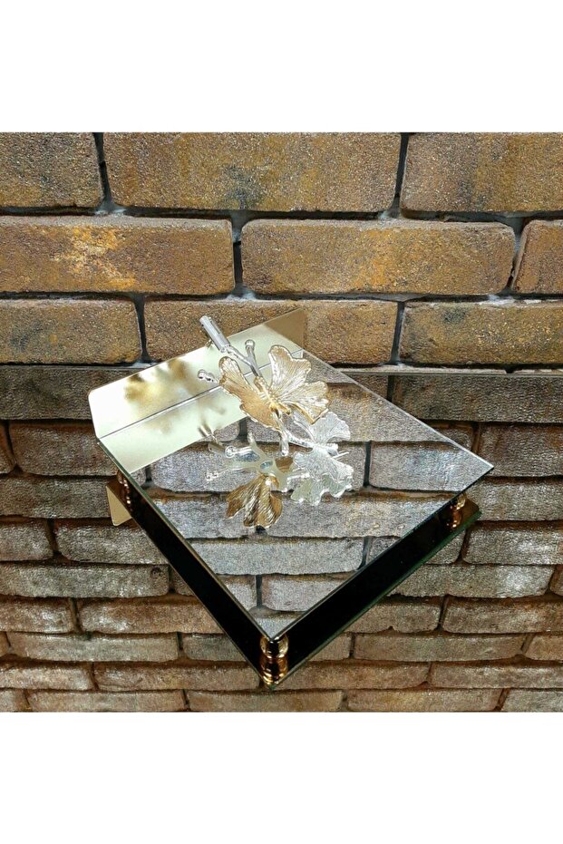 Avangard Gold Double Butterfly Footed Mirrored Superior Quality Napkin Holder