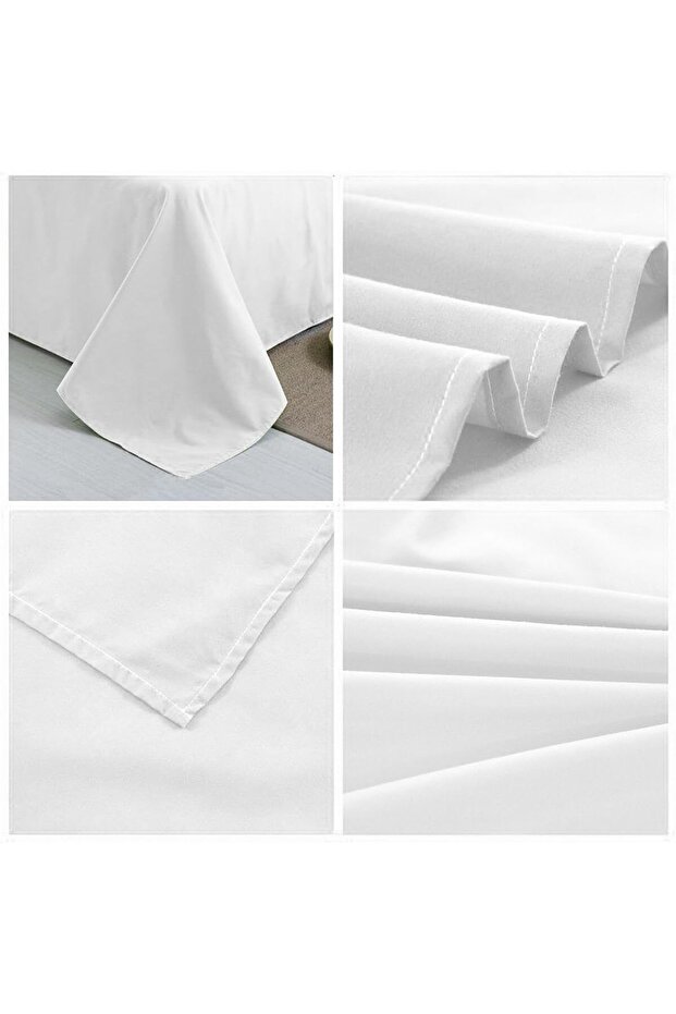 Ranforce Single/Double White Flat Sheet (Quality and TIGHT WOVEN FOR HOTELS)
