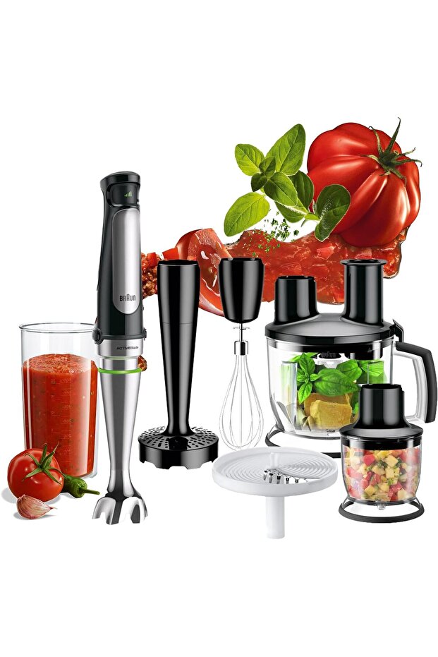 Multiquick 7 Hand Blender 1.5L Bowl, 350ml chopper, Puree masher, ActiveBlade - MQ 7087X