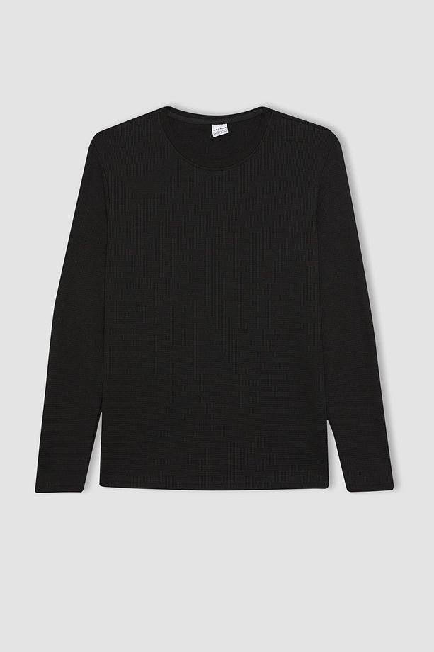 Slim Fit Bisiklet Yaka Uzun Kollu Tişört A8929ax23au - 1