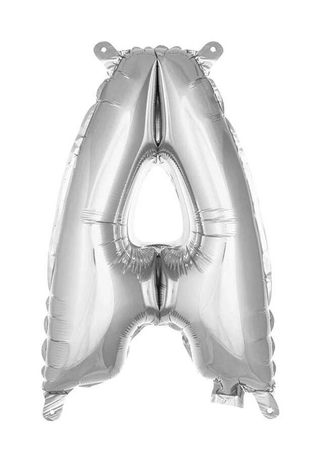 Patladı Gitti A Harf Gümüş Folyo Balon16 İnç 36 cm