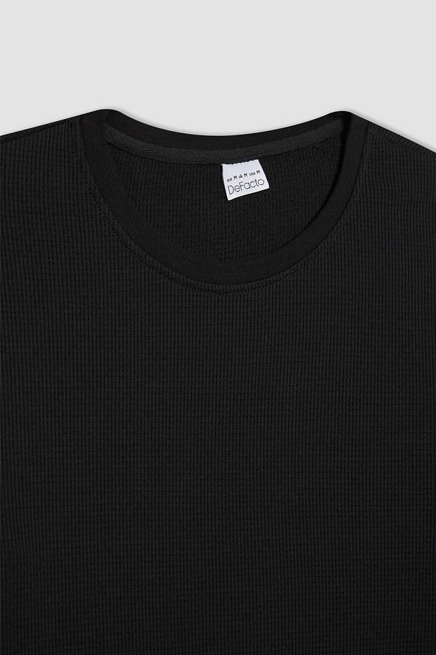 Slim Fit Bisiklet Yaka Uzun Kollu Tişört A8929ax23au - 2