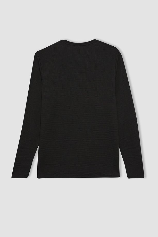 Slim Fit Bisiklet Yaka Uzun Kollu Tişört A8929ax23au - 3