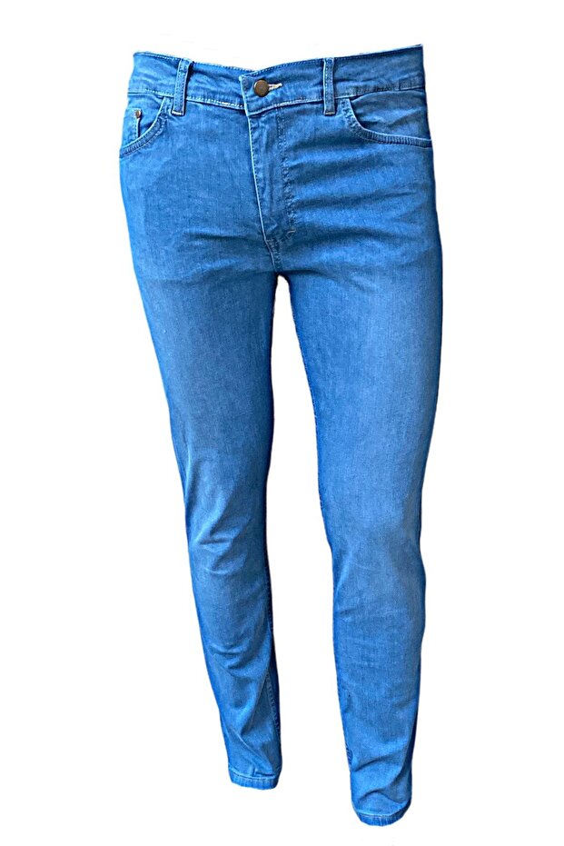 بنطلون جينز ليكرا كلاسيكي مقاس كبير - 2