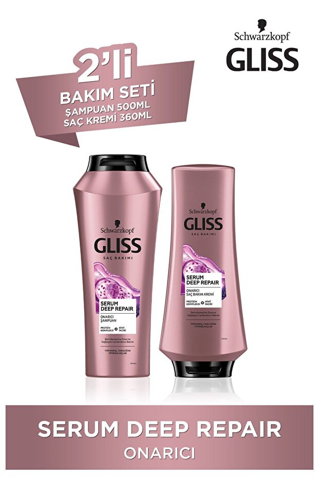 Serum Deep Repair Onarıcı Şampuan 500 ml Ve Saç Kremi 360 ml - 1