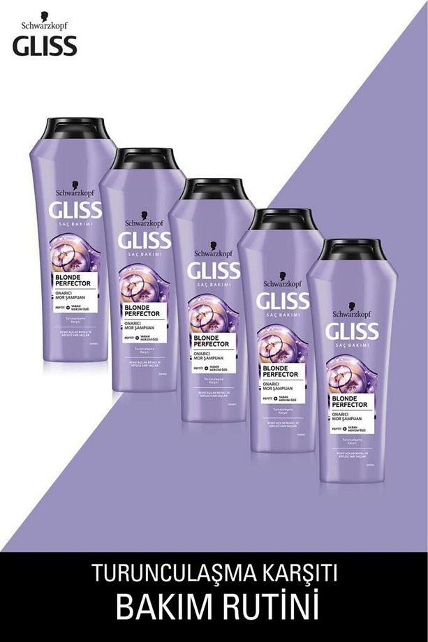 Glıss Blonde Perfector Mor Şampuan 250 ml X 5 Adet - 1