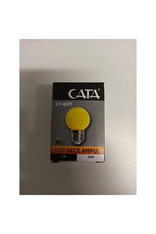 Gece Lambası Top Gece Ampulü Sarı Led 1 W E27 Duylu Ct 4071 - 2