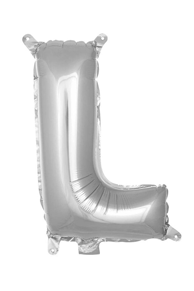 Letter L Silver Foil Balloon16 Inch 36 cm
