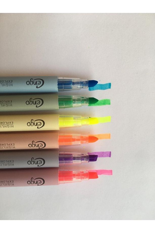 Highlighter Fosforlu Kalem 6’lı Set- Pastel Renkler - 3