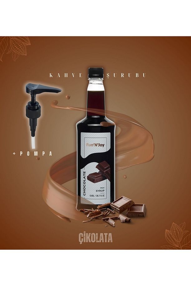 Fun'n'joy Kahve Şurubu / Çikolata 870 ml Pompa - 1