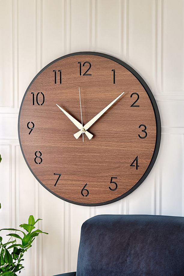 Dekoratif Yeni Modern Regulus Ahşap Duvar Saati 48cm - 2