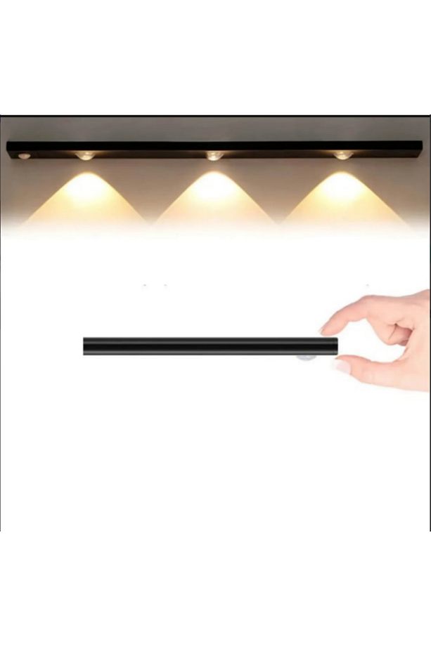 1 Adet 3w Şarjlı Led Sensörlü Dolap Içi Lamba 3 Renk Mod Siyah Kasa - 3
