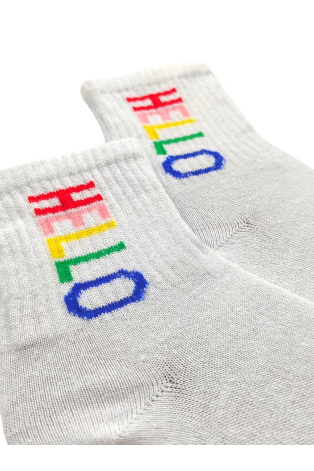 Unisex Happy Hello Colored College Socks