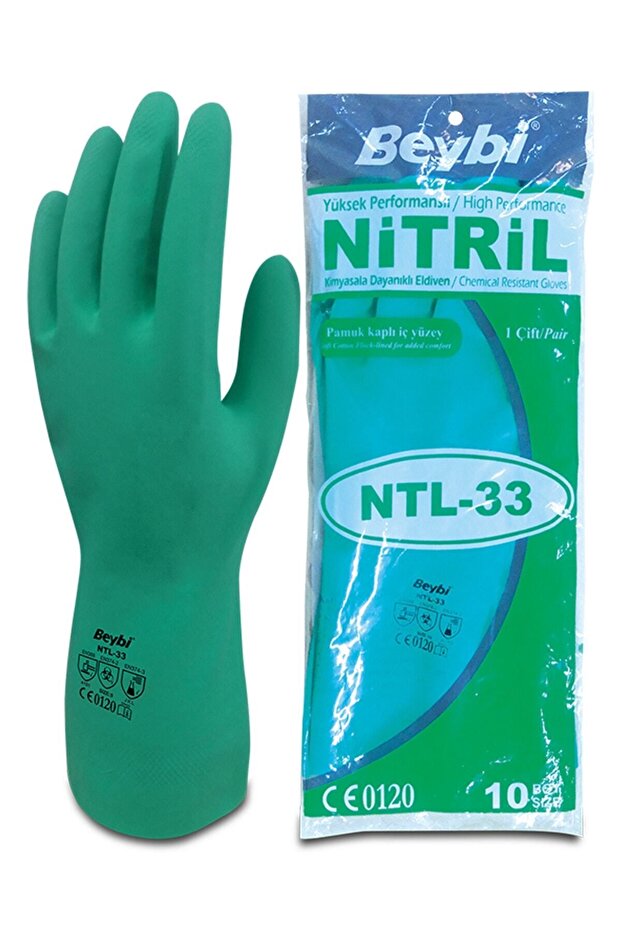 قفازات عمل Ntl33 نتريل مقاس 7 - 1