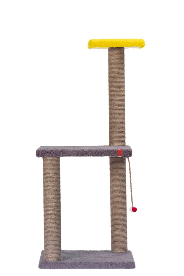 82 cm Bi-Fold Anthracite-Cat Scratching Post with Catnip Cushion Surface - 1