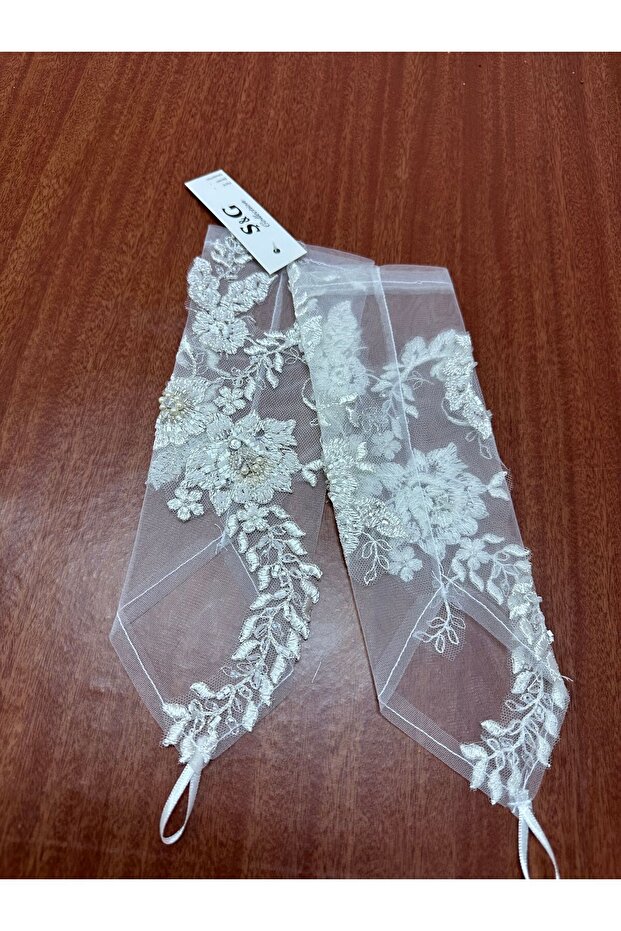 30cm Long Bncuk Pearl Embellished Gloves