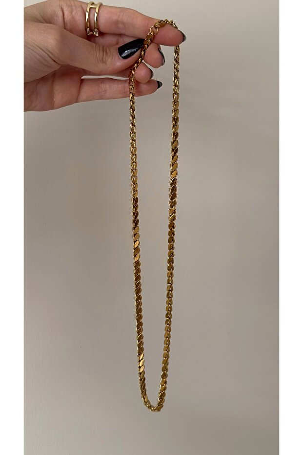 - Çelik Arpa Zincir Kolye - 6